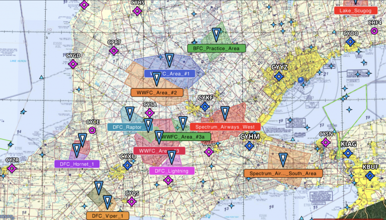 Ontario Flight School Practice Areas